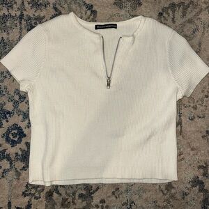 brandy melville zip-up top